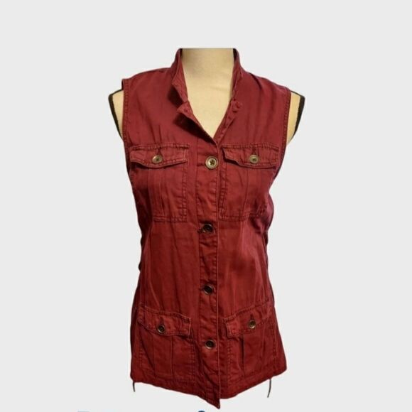 𝅺plum color womens Maurices vest womens Size XS - Picture 2 of 10